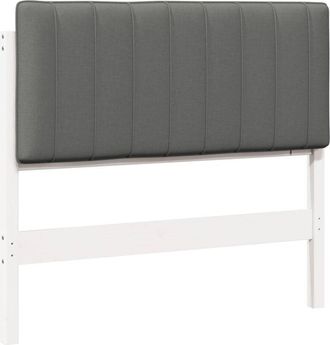 vidaXL Upholstered Headboard White and Light Grey 100 cm vidaXL