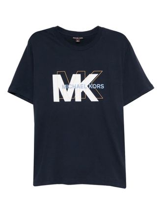 Michael Kors logo-embossed T-shirt - men - Cotton - 3XL - Blue