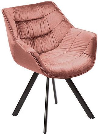 Global Interiors Designstuhl Dutch mit Samtbezug - Altrosa