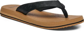 Sanuk Yoga Mat II Flip Flop in Black/tan at Nordstrom, Size 10