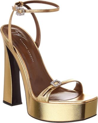 Giuseppe Zanotti Destino 100 Leather Platform Sandal