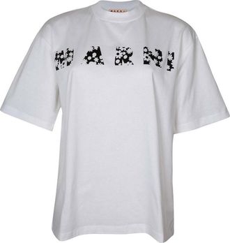 Marni Cotton T-Shirt In Cotone Con Logo
