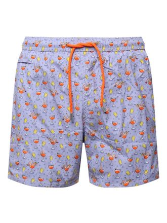 MC2 Saint Barth graphic-print swim shorts - Purple