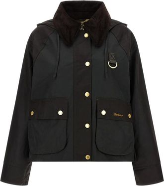 Barbour Reighton Spey Waxed Jacket - Jackets - Mujer - Negro - XS
