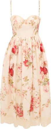 Zimmermann Abito Midi Roselight Picnic - - Dresses - Donna - Bianco - L