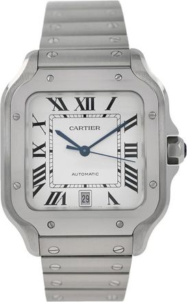 Cartier Pre-owned Cartier Santos De Cartier Automatic Silver Dial Mens Watch WSSA0018