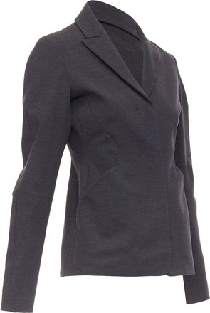 Jil Sander wool curved sleeve hourglass blazer