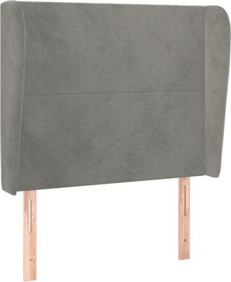 vidaXL Cabecero Con Orejas De Terciopelo Gris Claro 93x23x118/128 Cm Vidaxl