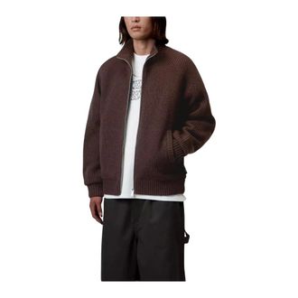Carhartt Work in Progress Banley Sweater Jacket - Heren - Sweatshirts & Hoodies - Bruin - Maat: L Wol