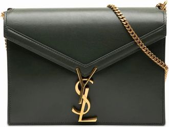Saint Laurent Pre-owned Cross Body Bags, female, Green, Size: ONE SIZE Pre-owned Envelope Chain Bag