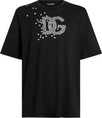 Dolce & Gabbana T-shirt met logo - Heren - T-shirts - Zwart - XL - Tops