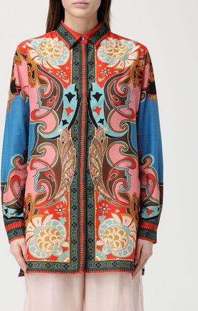 Etro Camicia Etro in cotone e seta stampata