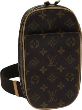 Louis Vuitton Pre-owned Vintage Canvas Cross Body Bag - Dames - Vintage Schoudertas - Bruin - ONE Size - Vintage