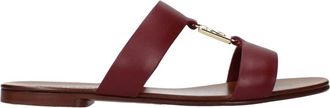 Dolce & Gabbana Leren slippers - Dames - Schoenen - Rood - Maat: 36 EU Zijde