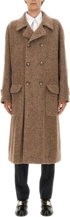Dolce & Gabbana Brown Regular Wool Coat
