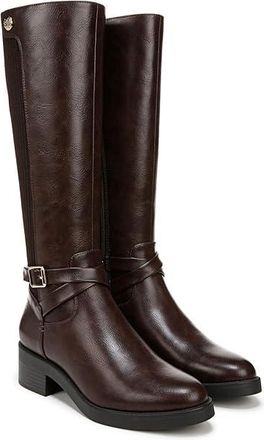 Life Stride Brittany Mid Shaft Boots Womens Boots Dark Brown Wide Calf : 7.5 M (B), Leather