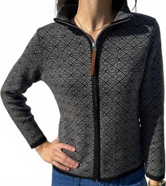 Skovhuus Johanne Zip Cardigan In Black/charcoal