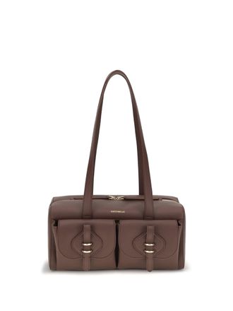 Coccinelle Womens Calf Leather Shoulder Bag Mavery Berry