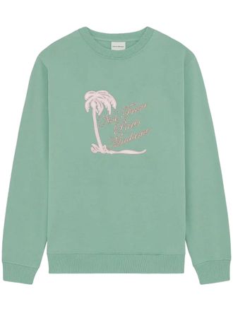 Dr&ocirc;le de Monsieur Muted Green Relaxed-Fit Sweatshirt