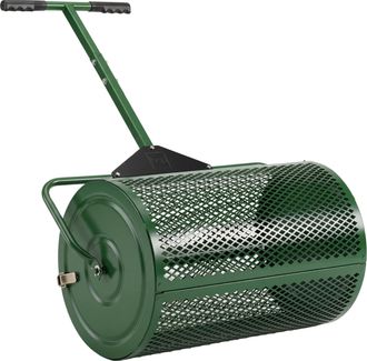Best Choice Products 24 Compost Spreader, Steel Lawn & Peat Moss Topdresser, Adjustable T-Shaped Handle