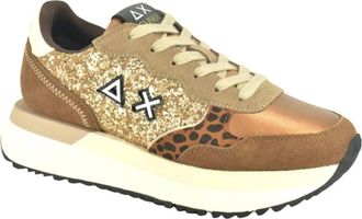 Sun 68 Glitter Camel Runner - Heren - Sneakers - Bruin - 39 EU - Schoenen