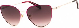 Kate Spade New York Ladies Rose Gold Tone Cat Eye Sunglasses HAILEYGS