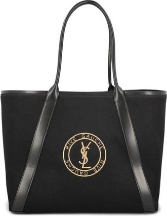 Saint Laurent Rive Gauche Logo Embroidered Tote Bag