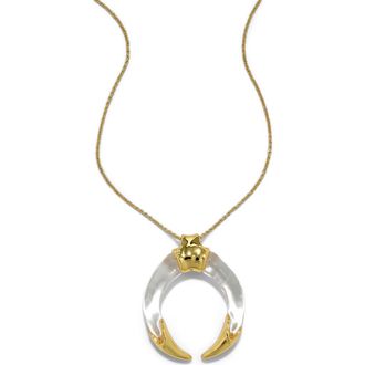 Alexis Bittar Gilded Tusk Lucite Pendant Necklace in Crystals at Nordstrom