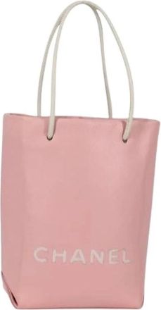 Chanel Pre-owned Vintage leren tote bag - Dames - Vintage Shopper - Roze - ONE Size - Leer - Vintage