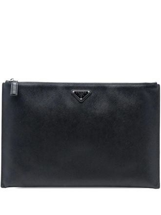 Prada 2013-2025 Saffiano clutch bag - Black