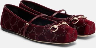 Gucci Gucci Horsebit velvet ballet flats