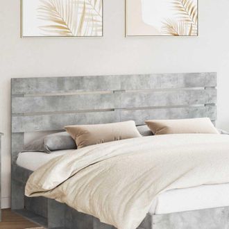 vidaXL vidaXL Testiera Grigio cemento 200 cm Legno multistrato