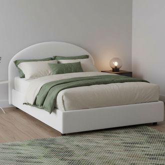 Dmora Dmora - Cama De Plaza Y Media Dbijo, Cama Contenedor Con Tapizado En Ecopiel, 100% Made In Italy, Apertura Frontal, Adecuado Para Colch&oacute;n Cm 120x190, 