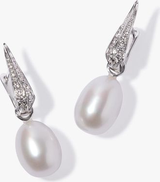 Annoushka White Pearl & Diamond Earrings
