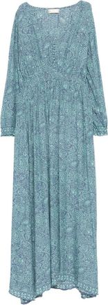 Natalie Martin Buttoned Printed Shangri Dress