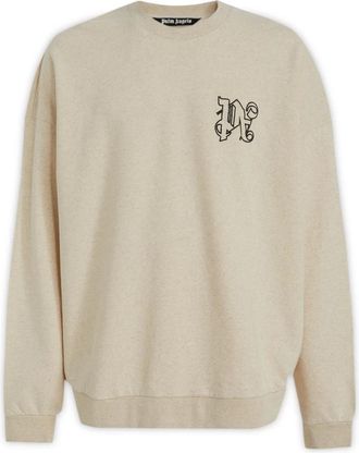 Palm Angels Stijlvolle Sweatshirts voor een Trendy Look - Heren - Sweatshirts - Beige - XL - Katoen - Hoodies & sweatvesten