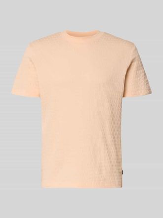 Joop T-Shirt mit Strukturmuster Modell Raulos in Apricot, Gr&ouml;&szlig;e XXXL