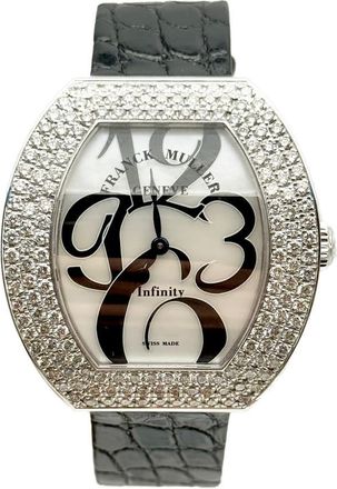 Franck Muller Infinity Quartz Diamond White Dial Ladies Watch 3535 QZ A D3-BLK