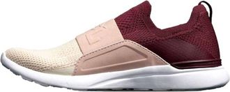 Athletic Propulsion Labs Womens Techloom Bliss Shoe In Burgundy/rose Dust/beach