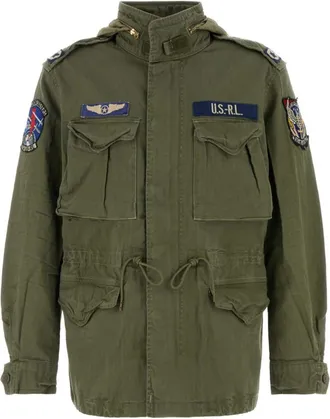Ralph Lauren Green Logo Patch Military Jacket