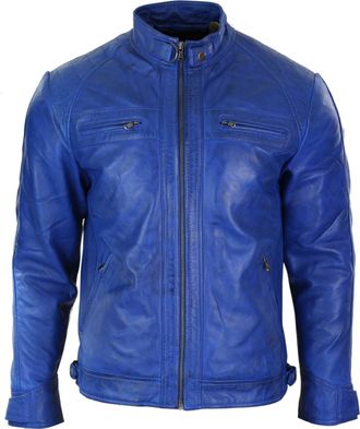 TruClothing Zipped Soft Leather Short Biker Jacket