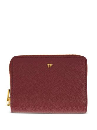Tom Ford leather wallet - women - Calf Leather/Sheepskin/Viscose/Calf Leather - One Size - Red