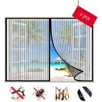 OEM Juego De 2 Mosquiteras Magn&eacute;ticas Para Ventanas Y Puertas, Cortina De Malla Autoadhesiva, Mosquitera Magn&eacute;tica Para Puertas, Cierre Autom&aacute;tico, Color 