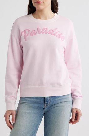 Tommy Bahama Marina Del Mar Cotton Sweatshirt in Cyber Light at Nordstrom, Size X-Small
