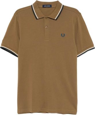 Fred Perry Polo con logo ricamato - Marrone