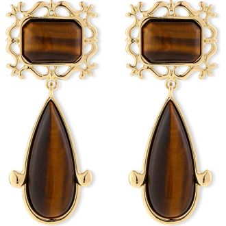 Petit Moments Viva Drop Earrings in Gold/Brown at Nordstrom