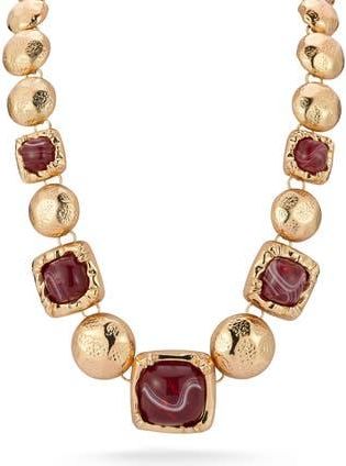 Sphera Milano Domed Link Statement Necklace in Gold/red at Nordstrom Rack