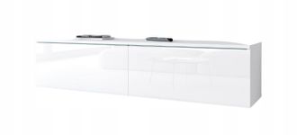 OEM Mueble Para Tv De Sal&oacute;n De 140 Cm, 2 Puertas, Blanco Mate/brillante, Universal Con Led