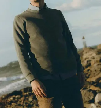 Taylor Stitch Organic Cotton Waffle Crew Sweater In Deep Sea