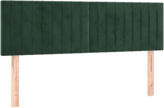 vidaXL Cabecero con led de terciopelo gris oscuro 144x5x78/88 cm Vidaxl